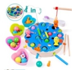 Семейная игра, рыба, гусеница, рыбалка Монтессори цена и информация | Развивающие игрушки | pigu.lt