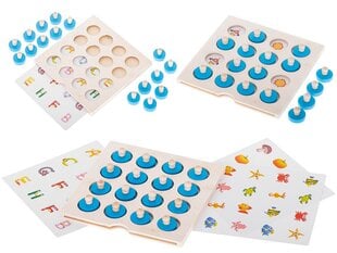 Деревянная настольная игра-головоломка на память + 4 карты цена и информация | Развивающие игрушки | pigu.lt