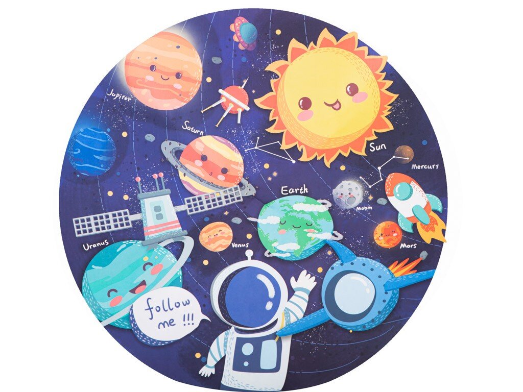 Mokomoji dėlionė Saulės sistemos planetos kaina ir informacija | Lavinamieji žaislai | pigu.lt