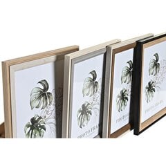 Фото рамка DKD Home Decor Чёрный Серый Коричневый Белый Тропический Деревянный MDF (25 x 1,5 x 30 cm) (4 штук) цена и информация | Рамки, фотоальбомы | pigu.lt