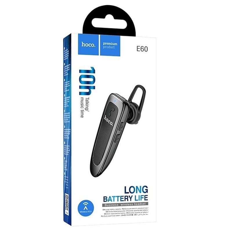 Hoco E60 Single Wireless Earphone Black цена и информация | Laisvų rankų įranga | pigu.lt