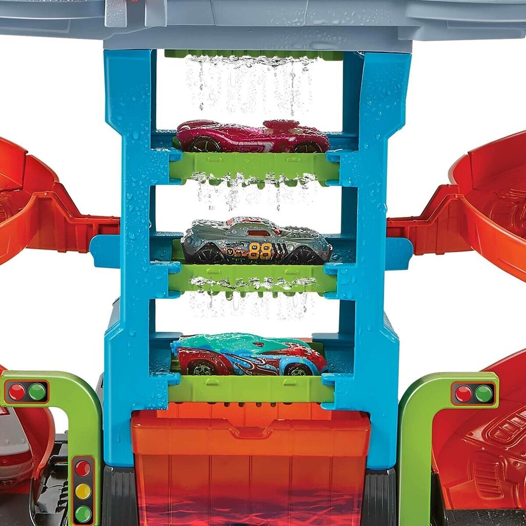 Automobilių stovėjimo aikštelė-plovykla Hot Wheels Mega Tower Carwash цена и информация | Žaislai berniukams | pigu.lt