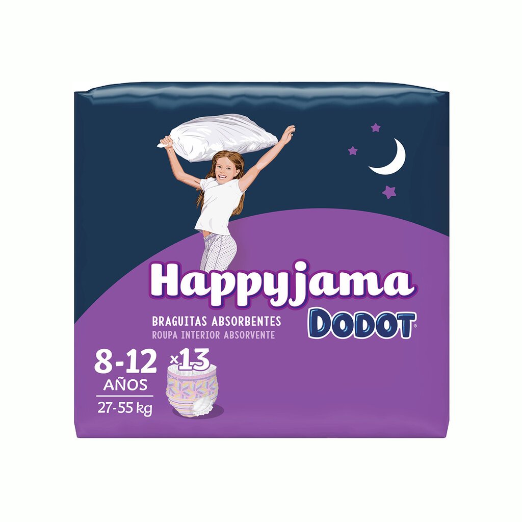 Vienkartinės sauskelnės Dodot Happyjama 8 (27-55kg), 13 vnt kaina ir informacija | Sauskelnės | pigu.lt