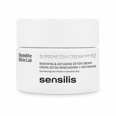 Дневной антивозрастной крем Sensilis Supreme Detox Renew Spf 15+, 50 мл цена и информация | Кремы для лица | pigu.lt