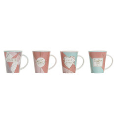 Кружка Mug DKD Home Decor Фарфор, 350 мл, 4 шт. цена и информация | Стаканы, фужеры, кувшины | pigu.lt