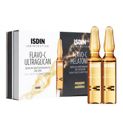 Serumas Melatonin + Ultraglican Isdin, 20 x 2 ml kaina ir informacija | Veido aliejai, serumai | pigu.lt