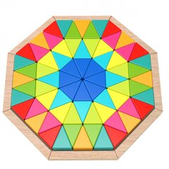 Aštuonkampė medinė dėlionė - mozaika kaina ir informacija | Dėlionės (puzzle) | pigu.lt