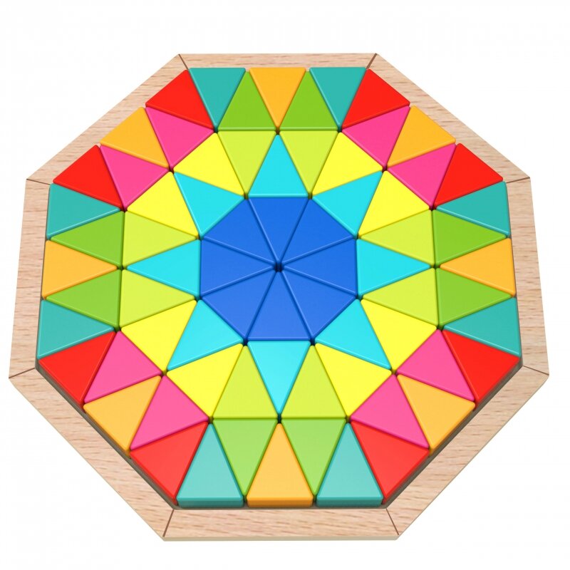 Aštuonkampė medinė dėlionė - mozaika цена и информация | Dėlionės (puzzle) | pigu.lt