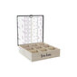 Dėžutė arbatai DKD Home Decor, 24,5 x 24,5 x 6 cm, 2 vnt. kaina ir informacija | Maisto saugojimo  indai | pigu.lt