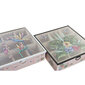 Dėžutė arbatai DKD Home Decor, 24 x 24 x 6,5 cm, 2 vnt. kaina ir informacija | Maisto saugojimo  indai | pigu.lt