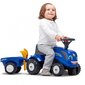 Minamas pedalais traktorius su priekaba, mėlynas kaina ir informacija | Žaislai berniukams | pigu.lt