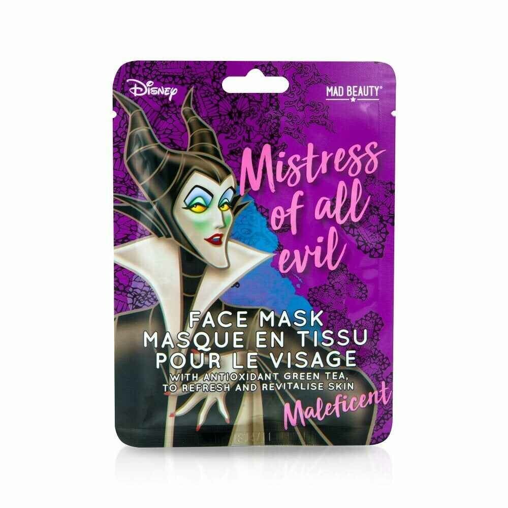 Veido kaukė Mad Beauty Disney Maleficient, 25 ml kaina ir informacija | Veido kaukės, paakių kaukės | pigu.lt