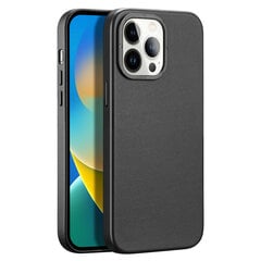 Dux Ducis Grit Leather skirtas iPhone 14 Pro Max (MagSafe), juoda kaina ir informacija | Telefono dėklai | pigu.lt