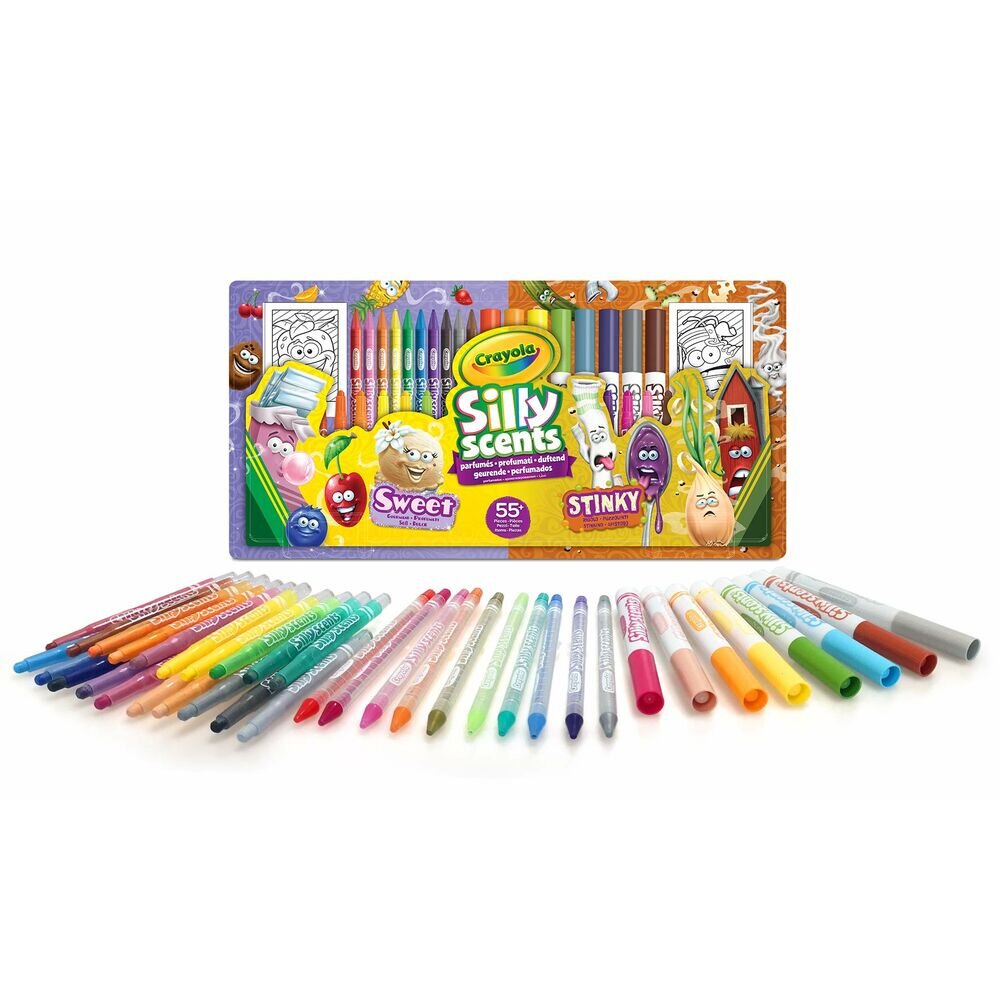 Rankinių veiksmų užduotis Silly Scents Crayola (55 pcs) kaina ir informacija | Piešimo, tapybos, lipdymo reikmenys | pigu.lt