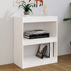 vidaXL Spintelė knygoms/kambario pertvara, balta, 60x30x71,5cm, pušis kaina ir informacija | Lentynos | pigu.lt