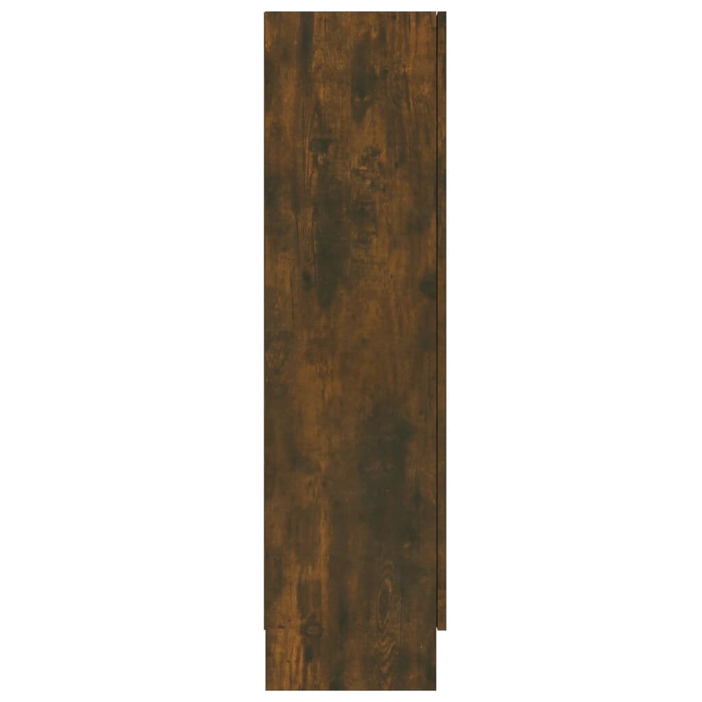 Vitrininė spintelė, dūminio ąžuolo, 82,5x30,5x115cm, mediena kaina ir informacija | Lentynos | pigu.lt