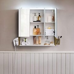 Зеркальный шкаф с подсветкой BBK124A10 цена и информация | Шкафчики для ванной | pigu.lt