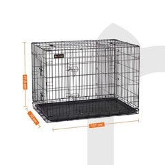 Клетка для собаки 107 x 70 x 77,5 см с дверцей цена и информация | Переноски, сумки | pigu.lt