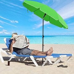 Складной пляжный/садовый зонт Ø 200 см GPU65GNV1 цена и информация | Зонты, маркизы, стойки | pigu.lt