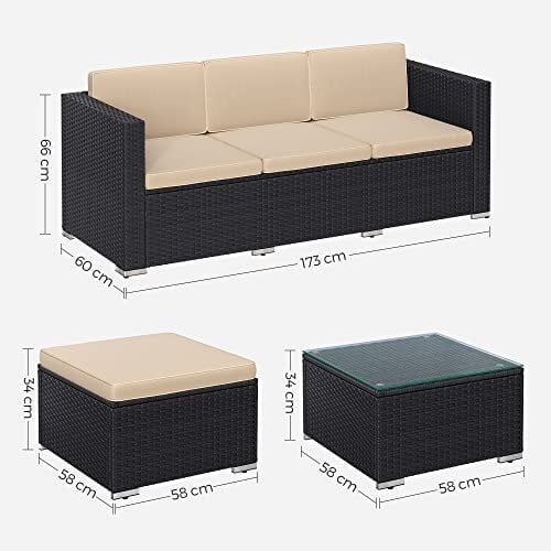Sodo baldų komplektas su pagalvėlėmis GGF005B03 цена и информация | Lauko baldų komplektai | pigu.lt