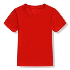 Marškinėliai trumpomis rankovėmis, raudoni kaina ir informacija | Marškinėliai mergaitėms | pigu.lt