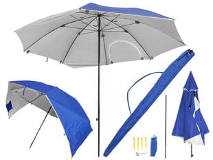 Sulankstomas paplūdimio skėtis palapinė sode didelis XXL цена и информация | Зонты, маркизы, стойки | pigu.lt