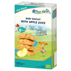 Печенье детское Fleur Alpine с яблочным соком, с 6 месяцев, 120 г цена и информация | Закуски, напитки для детей | pigu.lt