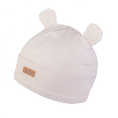 TuTu тонкая хлопковая шапка на весну и осень, кремовая цена и информация | Шапки, перчатки, шарфики для новорожденных | pigu.lt