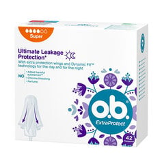 Tamponai O.B. Extra Protect Tampony Super, 42vnt kaina ir informacija | Tamponai, higieniniai paketai, įklotai | pigu.lt