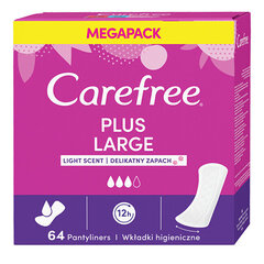 Гигиенические прокладки Carefree Plus large, 64 шт. цена и информация | Тампоны, гигиенические прокладки для критических дней, ежедневные прокладки | pigu.lt