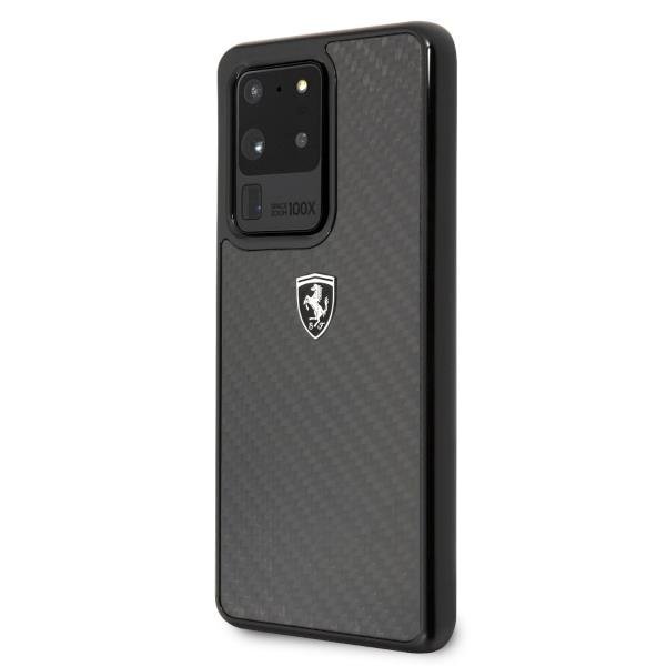 Telefono dėklas Ferrari FEHCAHCS69BK S20 Ultra G988 kaina ir informacija | Telefono dėklai | pigu.lt