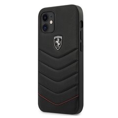 Ferrari case for iPhone 12 Mini 5,4" FEHQUHCP12SBK black hardcase Off Track Quilted цена и информация | Чехлы для телефонов | pigu.lt