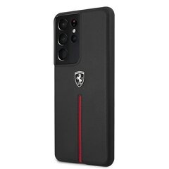 Telefono dėklas Ferrari FEOSIHCS21LBK S21 Ultra G998 kaina ir informacija | Telefono dėklai | pigu.lt