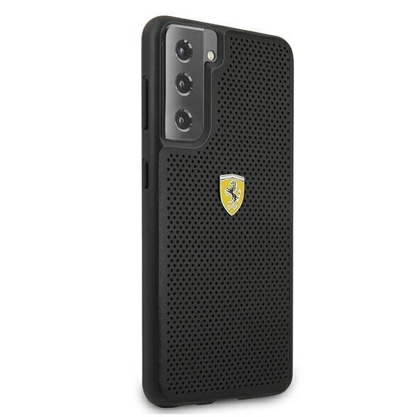 Telefono dėklas Ferrari FESPEHCS21SBK S21 G991 kaina ir informacija | Telefono dėklai | pigu.lt