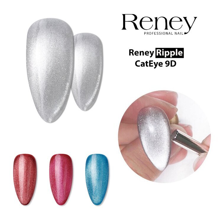 Reney Ripple Cat Eye 9D Cat Eye hibridinis lakas Nr. 01 10ml kaina ir informacija | Nagų lakai, stiprintojai | pigu.lt