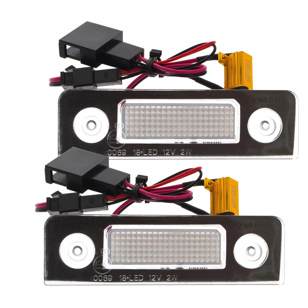 LED valstybinio numerio ženklo žibintų komplektas, AutoTune, skirtas Skoda Octavia II FL, Skoda Roomster I (5J) kaina ir informacija | Automobilių žibintai | pigu.lt