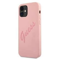 Guess GUHCP12SLSVSPI iPhone 12 mini 5,4" różowy|pink hardcase Script Vintage цена и информация | Чехлы для телефонов | pigu.lt