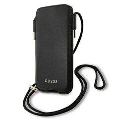 Guess Handbag GUHCP12MSAPSBK 6.1&quot; black|black Saffiano цена и информация | Чехлы для телефонов | pigu.lt