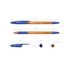 Ручка шариковая ErichKrause® R-301 Amber Stick&Grip 0.7, цвет чернил синий (в пакете по 3 шт.), набор цена и информация | Письменные принадлежности | pigu.lt