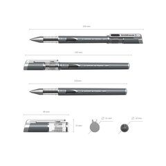 Ручка гелевая ErichKrause®, Megapolis Gel, черный, 12 шт цена и информация | Письменные принадлежности | pigu.lt