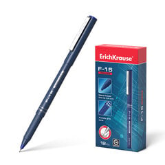 Ручка капиллярная ErichKrause®, F-15, синий, 12 шт цена и информация | Письменные принадлежности | pigu.lt