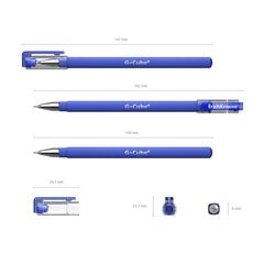 Ручка гелевая ErichKrause®, G-Cube®, синий, 12 шт цена и информация | Письменные принадлежности | pigu.lt