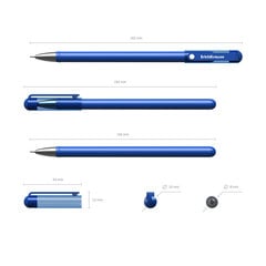 Ручка гелевая ErichKrause®, G-Soft, синий, 12 шт цена и информация | Письменные принадлежности | pigu.lt