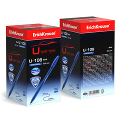 Ручка шариковая ErichKrause® U-108 Original Stick 1.0, Ultra Glide Technology, цвет чернил синий (в коробке по 50 шт.), набор цена и информация | Письменные принадлежности | pigu.lt