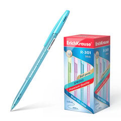 Ручка шариковая ErichKrause® R-301 Spring Stick 0.7, цвет чернил синий (в коробке по 50 шт.), набор цена и информация | Письменные принадлежности | pigu.lt