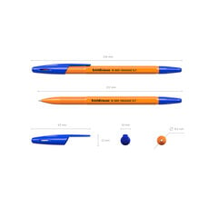 Tušinukas ErichKrause® R-301 orange stick 0.7, rašalo spalva - mėlyna, 50 vnt kaina ir informacija | Rašymo priemonės | pigu.lt