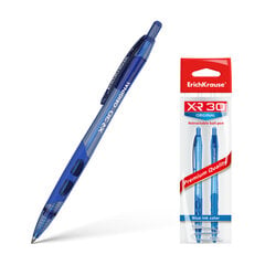 Ручка шариковая автоматическая ErichKrause® XR-30 Original, цвет чернил синий (в пакете по 2 шт.), набор цена и информация | Письменные принадлежности | pigu.lt