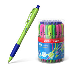 Ручка шариковая автоматическая ErichKrause® JOY® Neon, Ultra Glide Technology, цвет чернил синий (в тубусе по 50 шт.), набор цена и информация | Письменные принадлежности | pigu.lt
