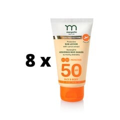 Apsauginis losjonas nuo saulės su morkų ekstraktu margarita SPF50, 50ml x 8 vnt pakuotė kaina ir informacija | Margarita Kvepalai, kosmetika | pigu.lt