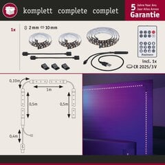 Paulmann LED USB LED juostinis televizoriaus apšvietimas 55 colių 2m 3,5W 60LEDs/m RGB+ kaina ir informacija | LED juostos | pigu.lt